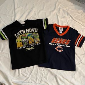 Bears NFL football shirt and tmnt jersey 4T toddler